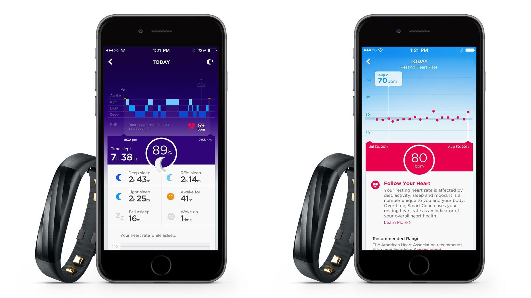 Jawbone UP heart rate