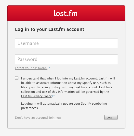 last.fm spotify login