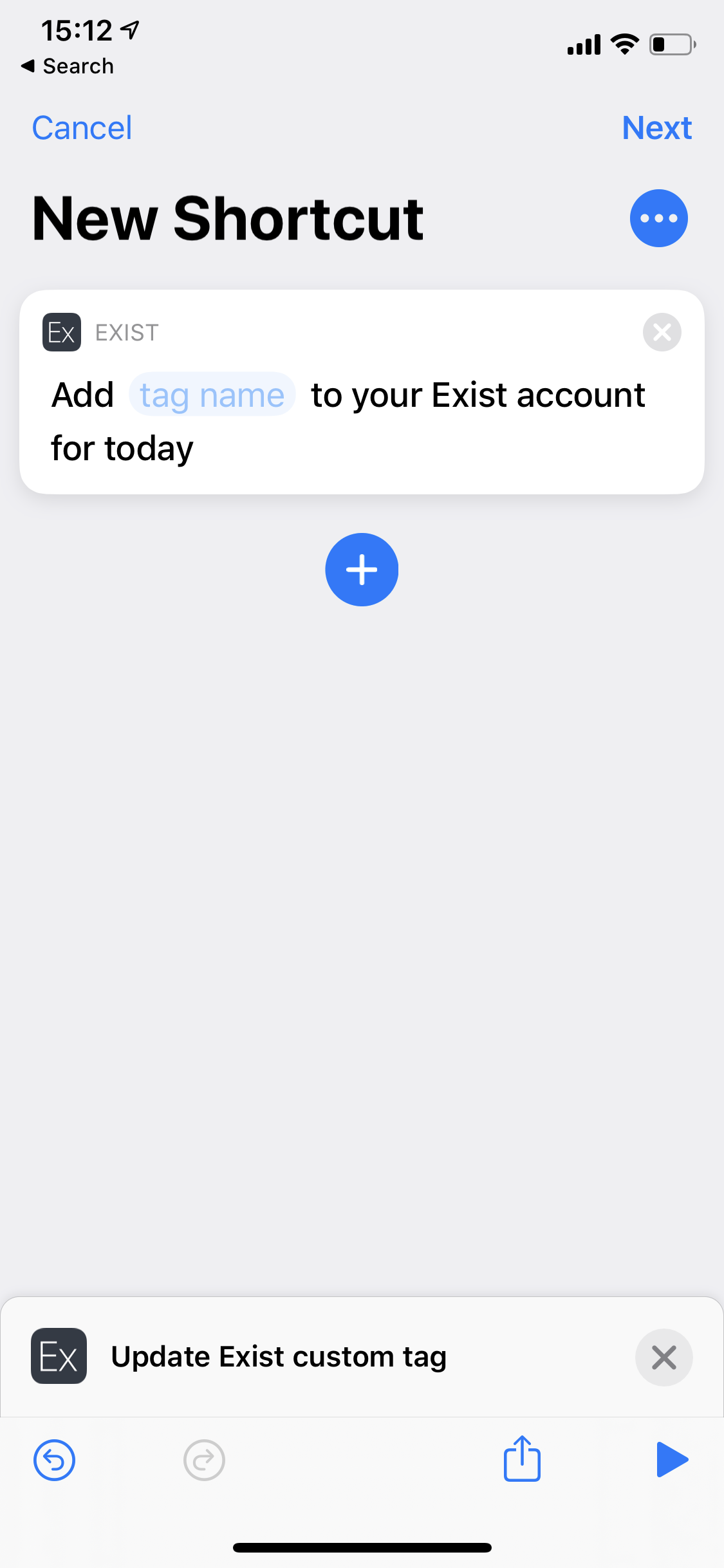 New in Exist for iOS: Shortcuts support · Exist