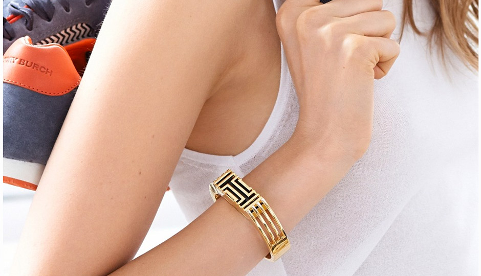 Tory Burch gold Fitbit